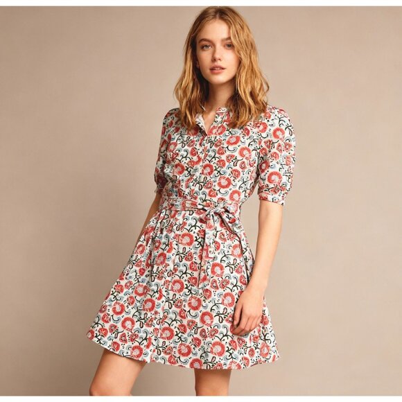 Boden Dresses & Skirts - NWOT Boden Ada Double Cloth Cotton Floral Shirt Dress Size 10P Knee Length